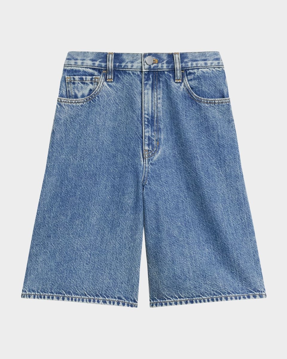 High-Rise Relaxed Denim Shorts